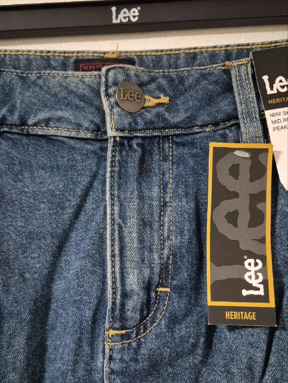 Lee Heritage Denim Pleated Mini Skirt